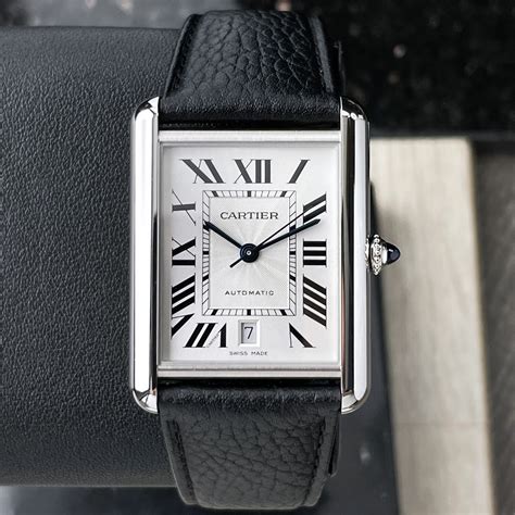 cartier tank watch black strap|cartier tank must replacement strap.